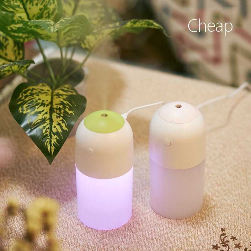 Luftfugter aromaterapi til hjemmet usb ultralyd diffusor æterisk olie tåge maker med førte farverige lys