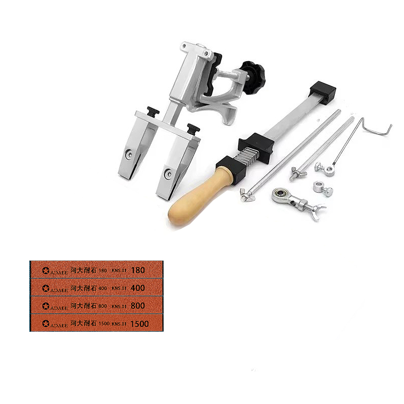 Afilador de cuchillos fijo XK 2025, afilador de piedra para cocina, sistema de molienda en ángulo, piedra de afilar de diamante, carpintería: Blanco