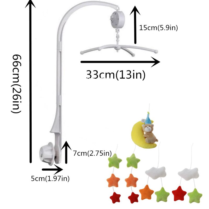 Baby Bed Hanging Rattles Toys Hanger DIY Hanging Crib Mobile Bed Bell Toy Holder J2HD: C