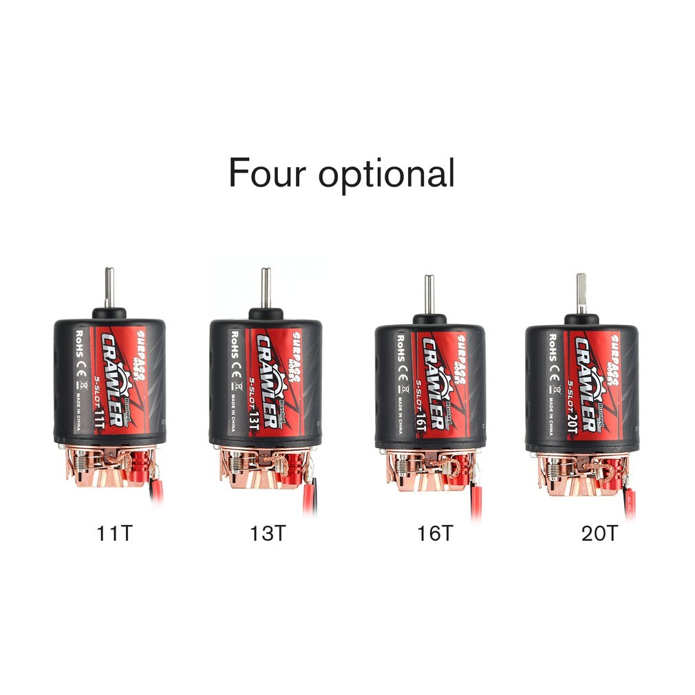 Surpasshobby 5-Slot 540 11T/13T/16T/20T Brushed Motor Speed Controller 60A/320A Esc Combo Set Voor 1/10 Rc Crawler Geborsteld Auto