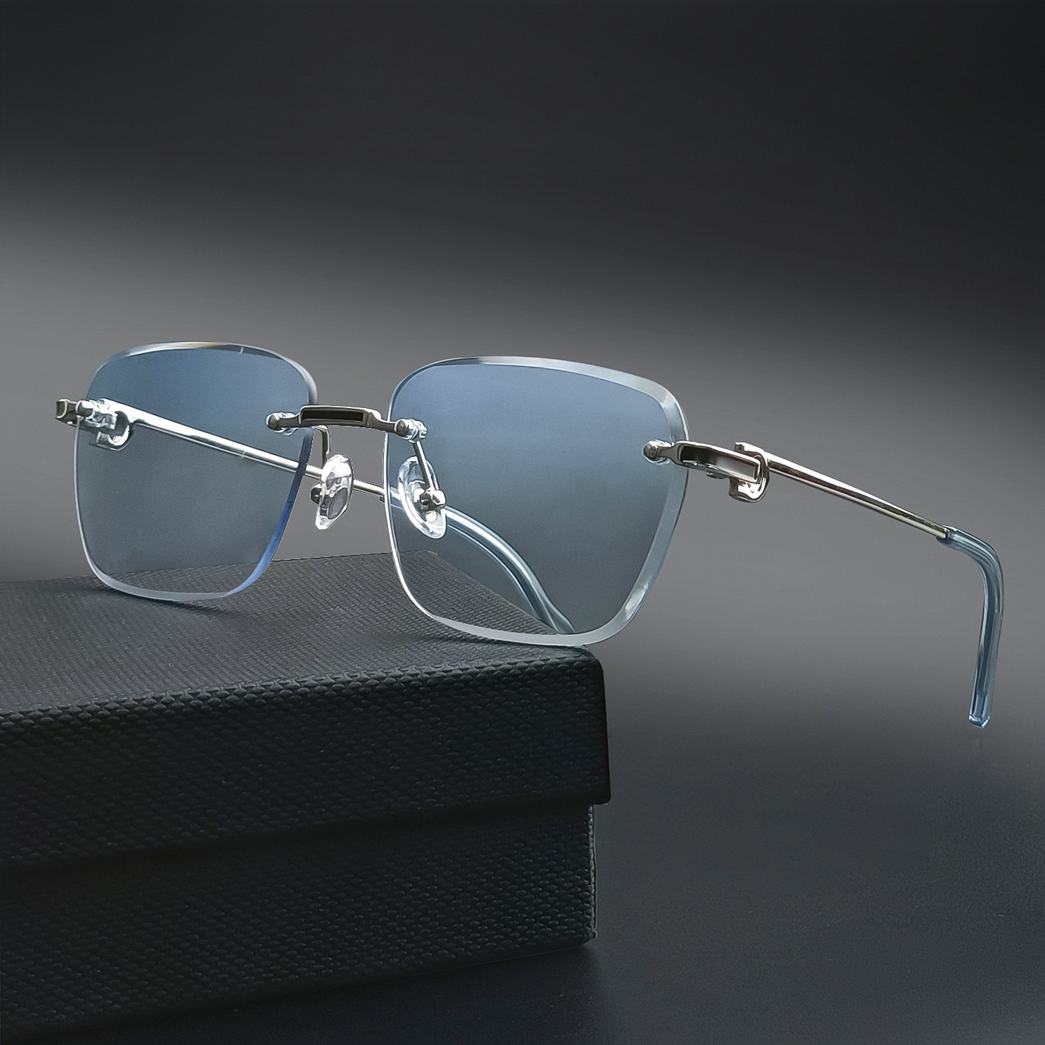 CATERSIDE pilote sans monture lunettes De Soleil hommes dégradé lunettes De Soleil femmes rétro affaires Shopping UV400 Lunette De Soleil Homme