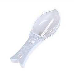 Easy To Clean Plastic Fish Cleaning Tool Kitchen Tool With Lid Cooking Utensils Fish Scale Manual Scraper Hangable,: White