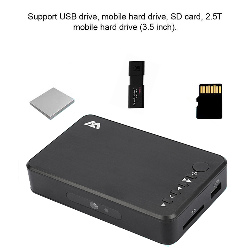 Mini lecteur multimédia Full HD 1080P, USB, disque dur externe HDD, avec SD, U, Support H.264, MKV, RMVB, pour voiture