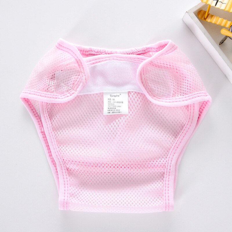 Washable Mesh Pocket Nappy Newborn Summer Breathable Diapers Infant Cotton liner Baby Diapers Reusable Nappies Cloth Diaper: pink / S(3-6kg)