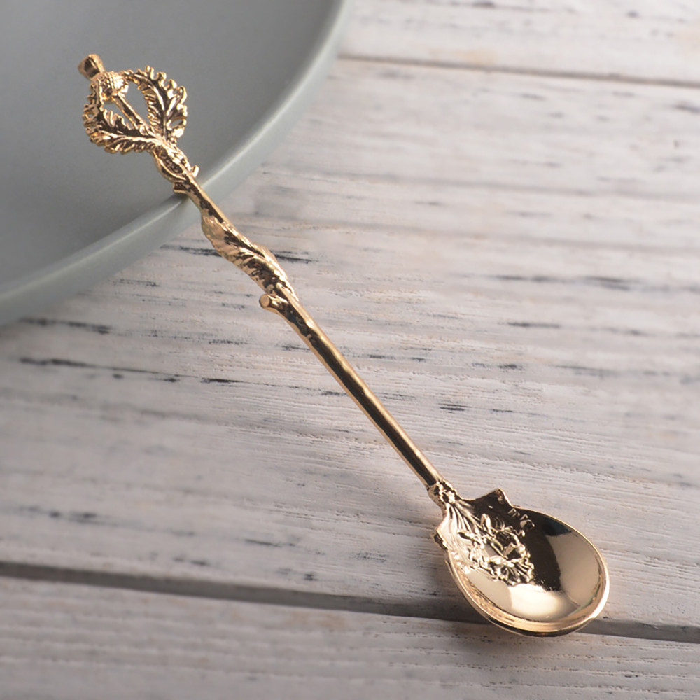 Keuken Lepel Luxe Vintage Koninklijke Paleis Gesneden Mini Thee Koffie Lepel Ijs Dessert Lepel Theelepels Keuken Gadgets
