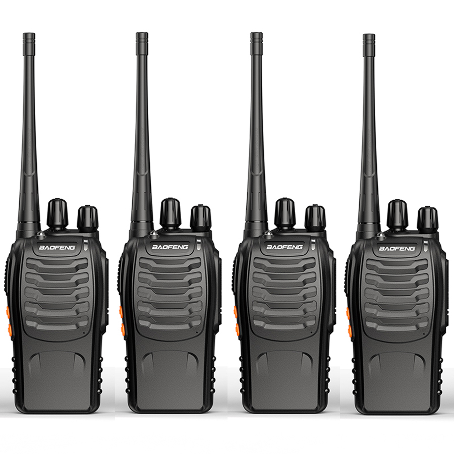4PCS Originale Baofeng BF888S Walkie Talkie 5W BF-888S 5KM UHF 400-470MHZ Ricetrasmettitore Portatile Radio Bidirezionale BF 888S Citofono
