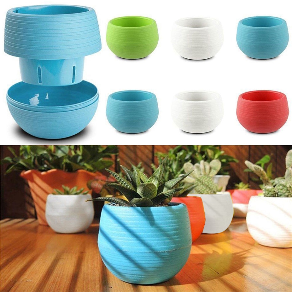 7*7Cm Bloempotten Mini Bloempot Tuin Onbreekbaar Plastic Kwekerij Potten Voor Succulenten Plastic Kleine Bloem pot