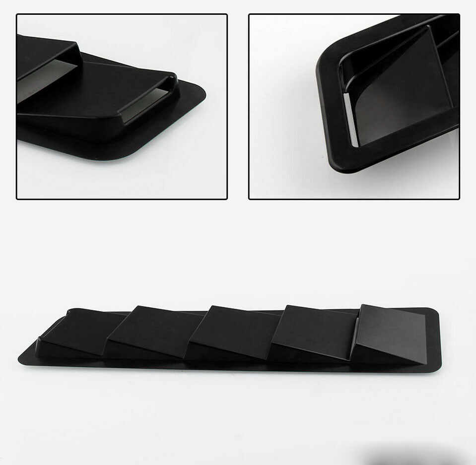 Universal Hood Vent Louver Air Cooling Panel Trim Set Black Abs Hood Intake Panel Plastic Cooling Vent 1 Pair