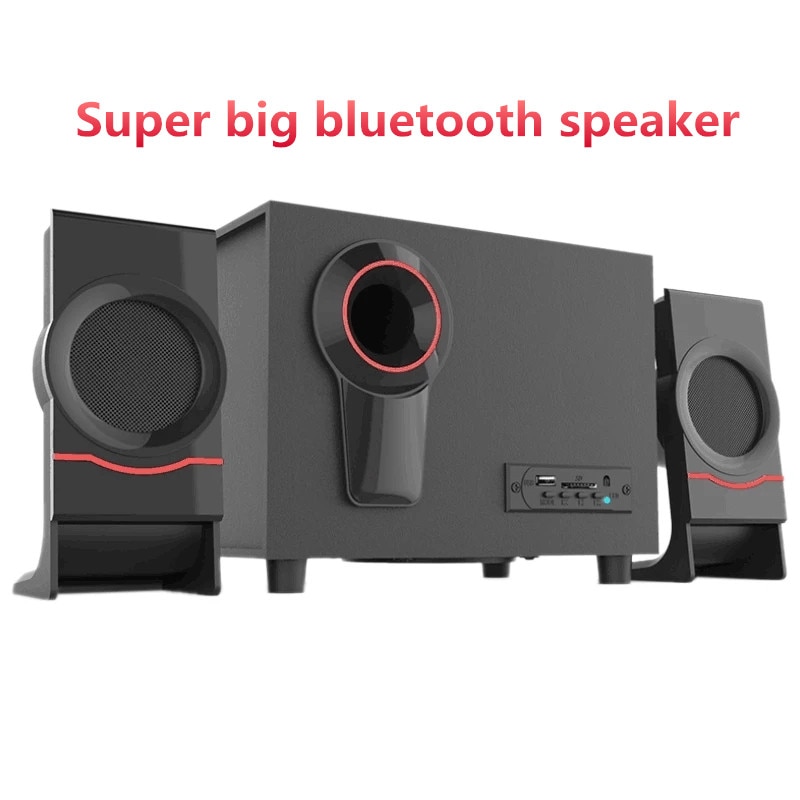 Super Grote Computer Speakers Music Center Kolom Multimedia Subwoofer Bluetooth Usb Laptop Speakers Bluetooth + 3.5Mm Aansluiting