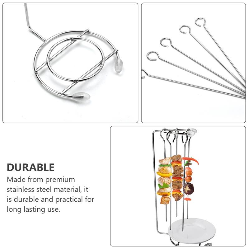 1 Set Of Stainless Steel Hanging Rack Kebab Hanger Barbecue Hanging Rack BBQ Tools Grill Food Rack