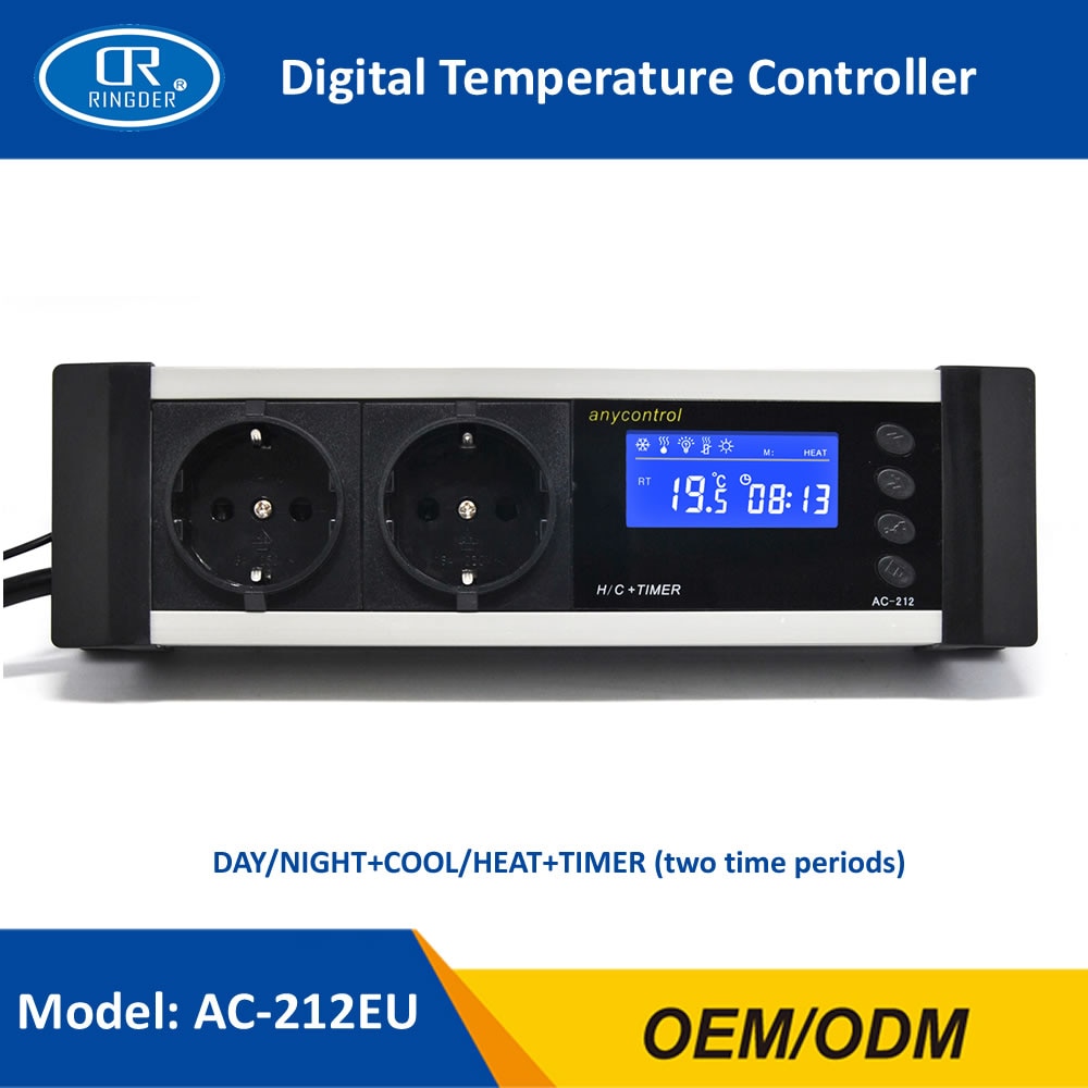 Dubbele stekker thermostaat met dimmer en puls Exo Terra
