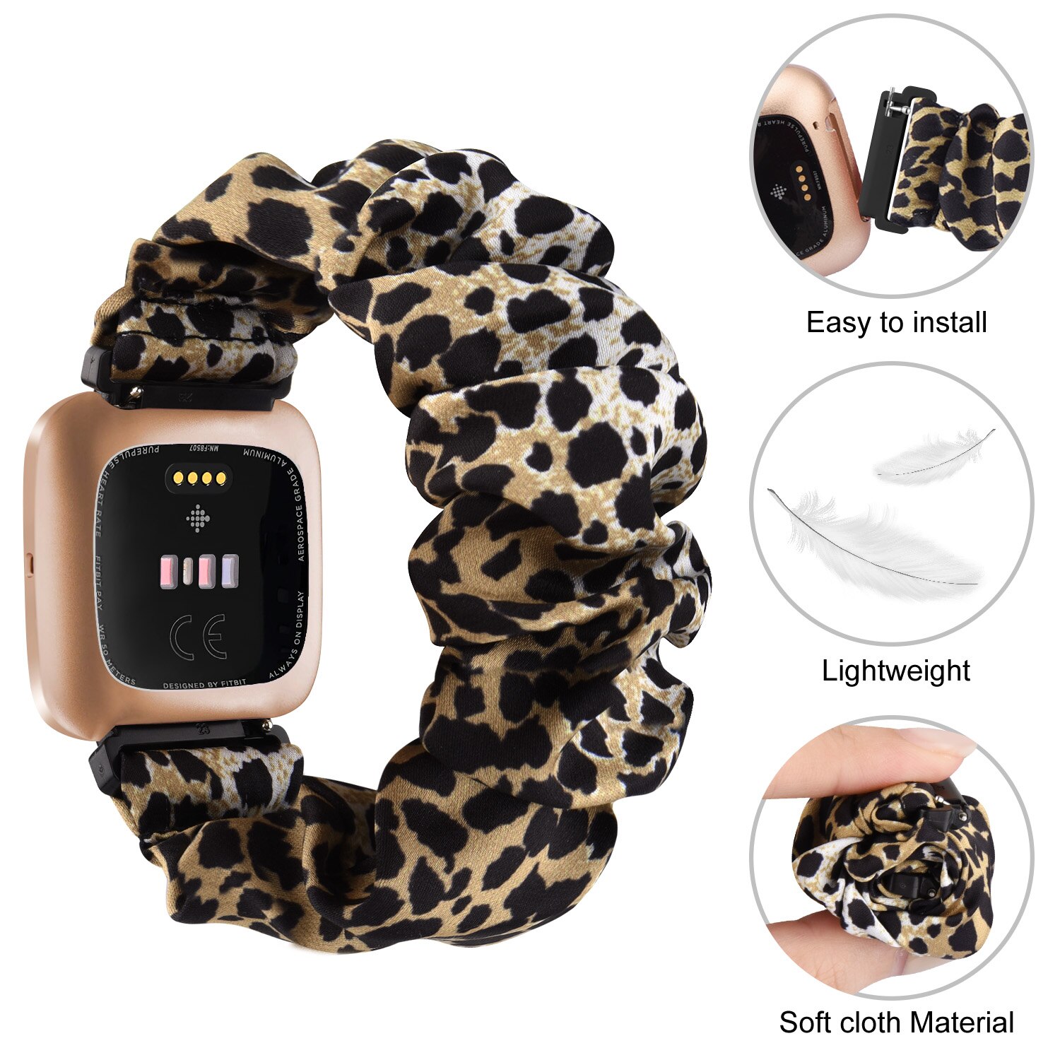 Scrunchie Gummiband Band Für Fitbit Versa 2 Versa Lite Gurt Ersatz Stoff Uhrenarmbänder Weiche Armbinde Für Fitbit Versa 2