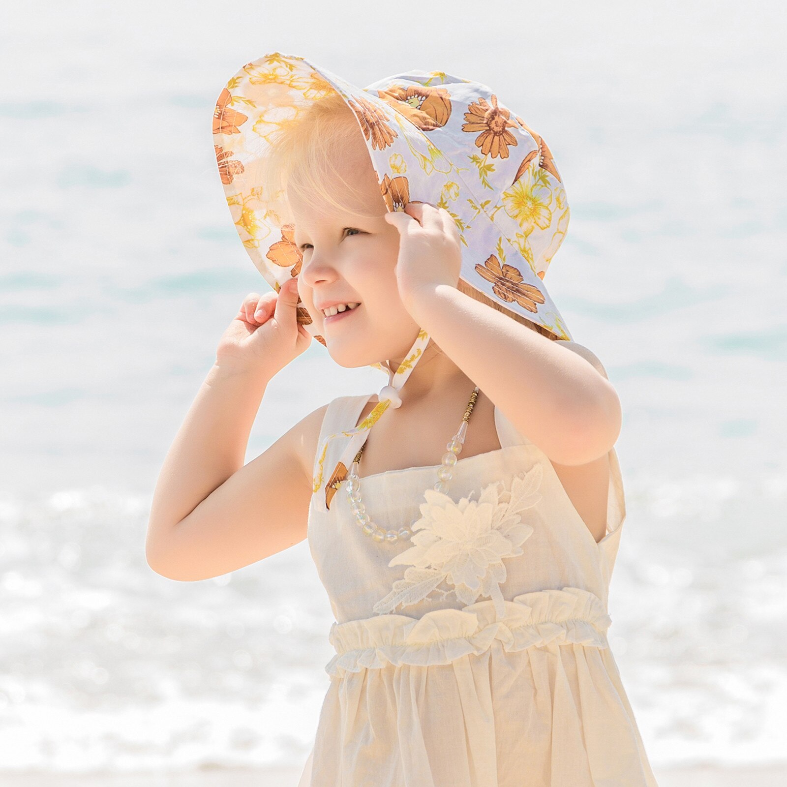 Chapeau de plage pour bébé, chapeau de soleil pour bébé, respirant, imprimé Floral, chapeau de pêcheur pour enfants