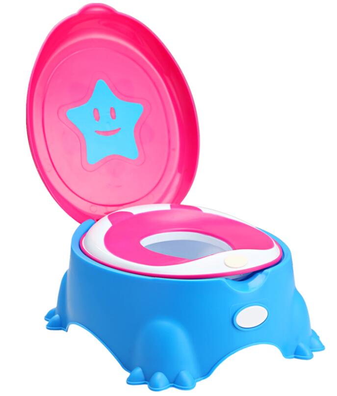 Multifunctionele 4-in-1 Baby Potty Trainer met Stoel, wc Trainer Seat en Stap Kruk: Blauw