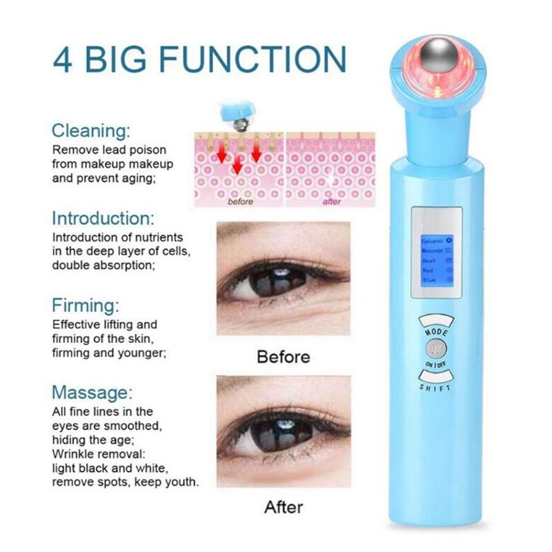Electric Beauty Instrument Eye Negative Ion Introduction Instrument Massage Instrument Eye Ion Importer EU Plug