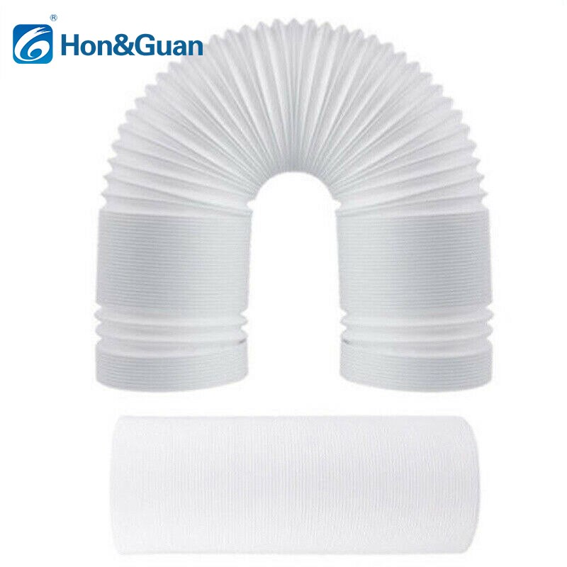 1.5/2m Plastic Air Ducting Pipe Air Conditioner Ducting Hose Flexible Ventilation Tube for Home Bedroom Exhaust Ventilator