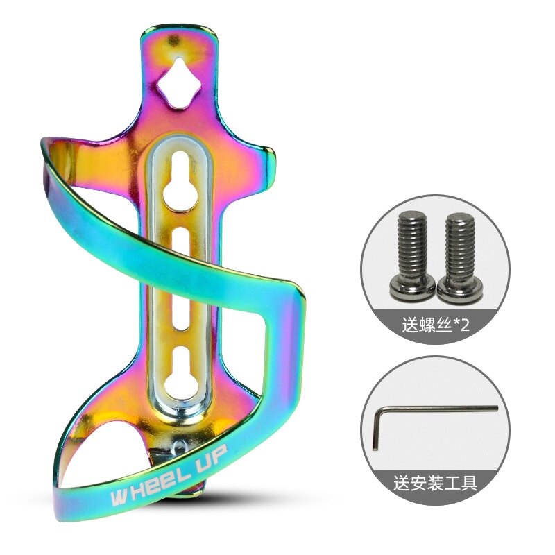 Bunte MTB Mountainbike Straße Fahrrad Wasser Flasche Käfig Aluminium Legierung Hohe Festigkeit Regenbogen Wasser Halter Radfahren Zubehör
