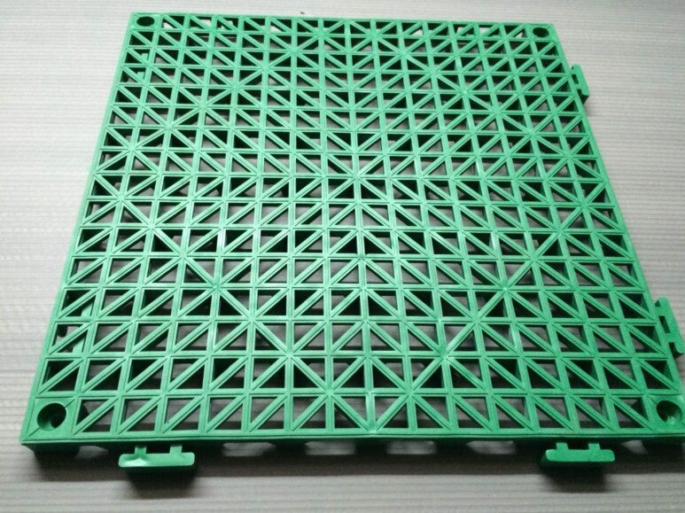 Tykk pvc antiskli hul matte kjøkken dårlig dårlig dusj dekk balkong basseng dreneringsmatter 12 x 12i diy skjøteteppe teppe: Grønn