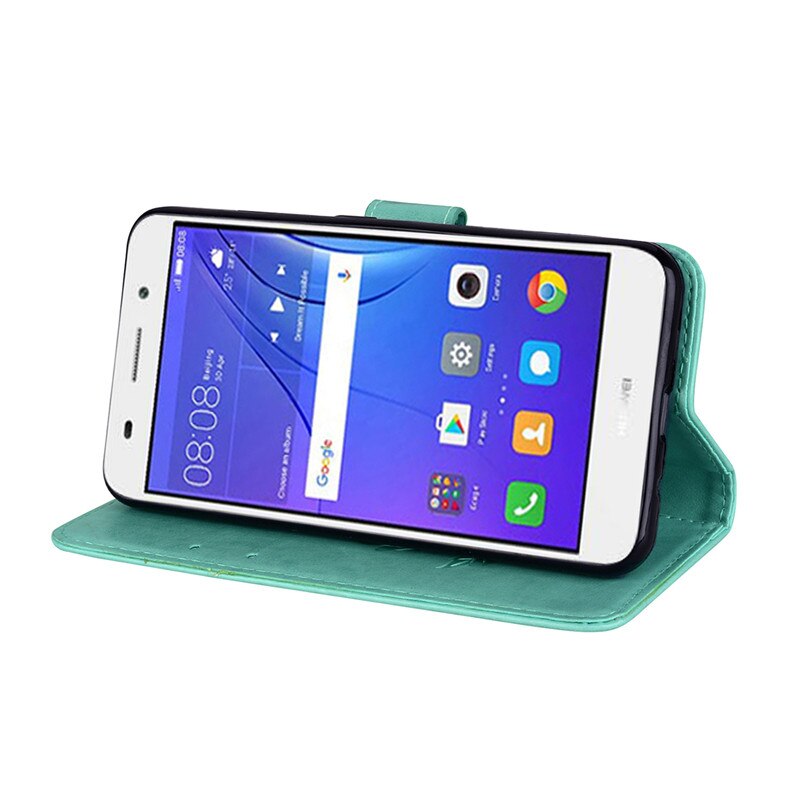 Funda de cuero con flor 3D para Huawei Y3 Y 3 tarjetero funda de cartera para Huawei y3 CRO-L22 funda de CRO-U00