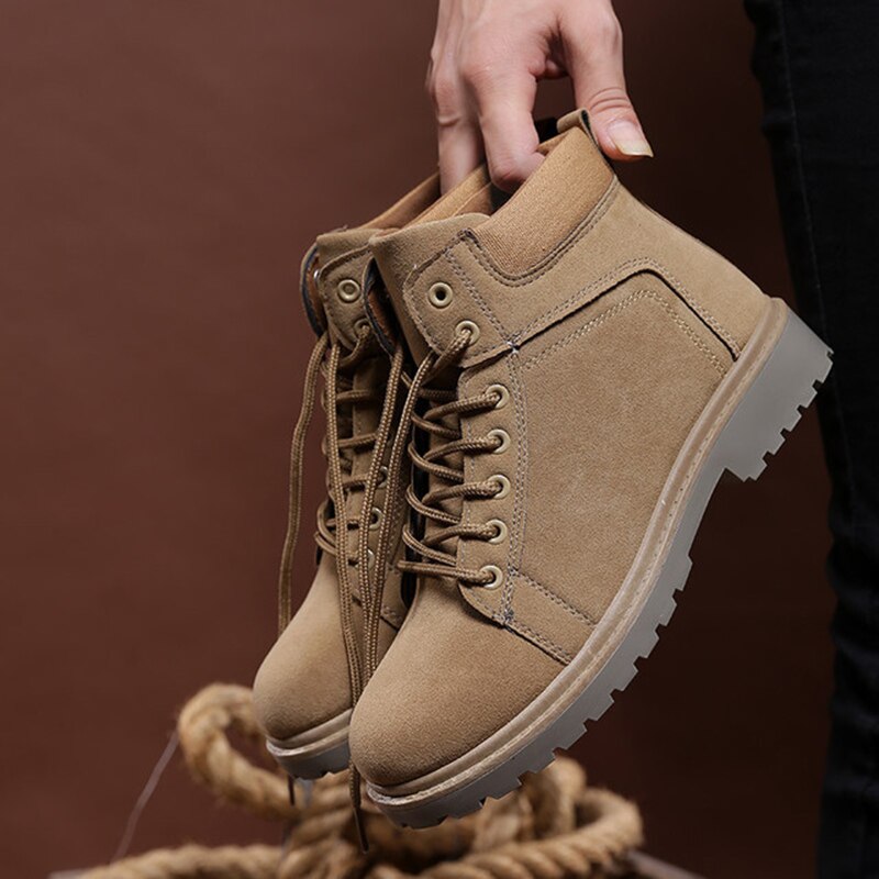 Herren Stiefel Winter Stiefel Britischen Trend Männer Martin Stiefel Retro Stiefel Flut Werkzeug Schuhe Männer Schnee Schuh Arbeit