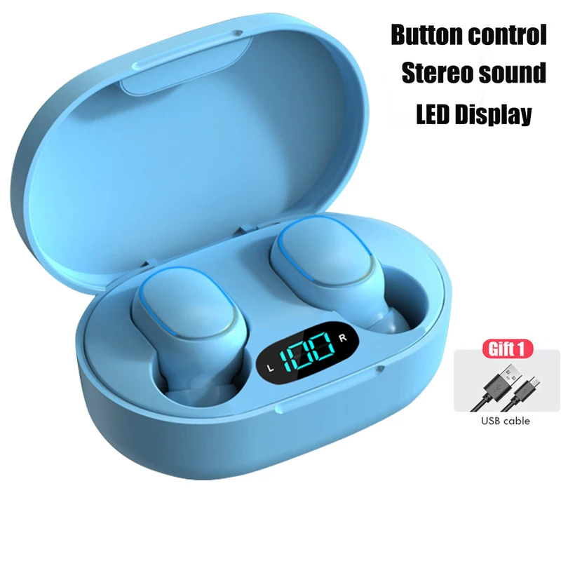 Original A7S TWS Headset Wireless Earphones Bluetooth Headphones Sport Stereo Fone Bluetooth Earbuds for Xiaomi Huawei iPhone: Blue