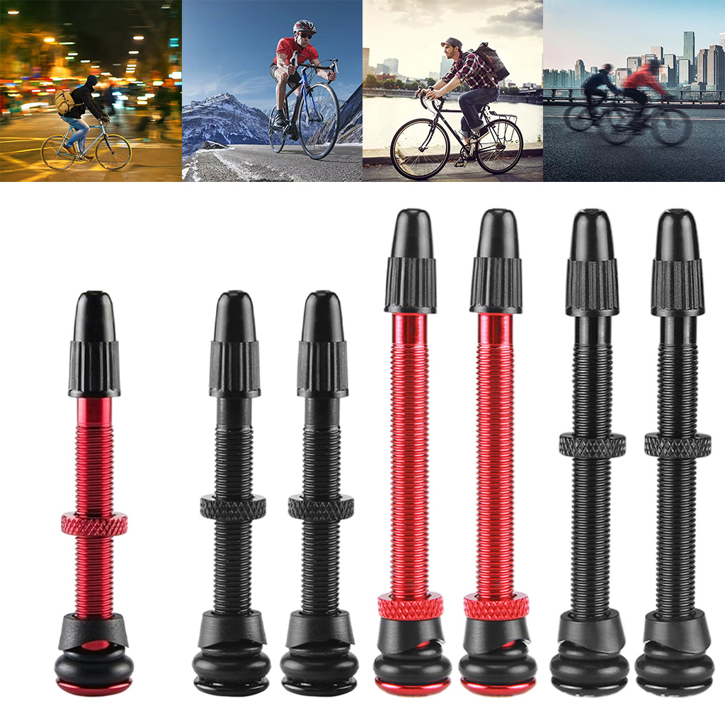 1 Paar Tubeless Stem Presta Ventiel Voor Road Mtb Bike 58/72Mm Aluminium Repareren Elements Tubeless Band tyre