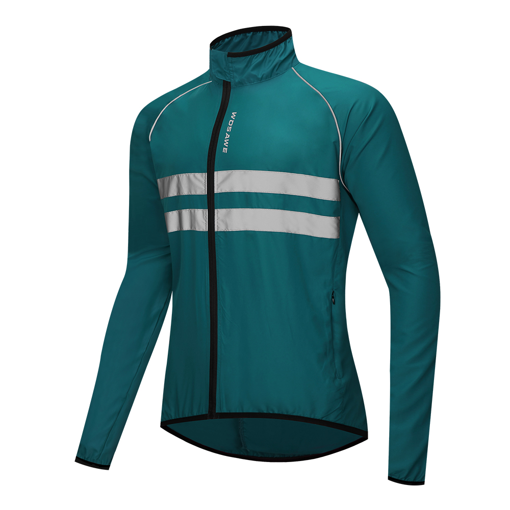 Veste Imperméable Cyclisme - Coupe-vent, Respirante, Unisexe (noir/blanc/vert)
