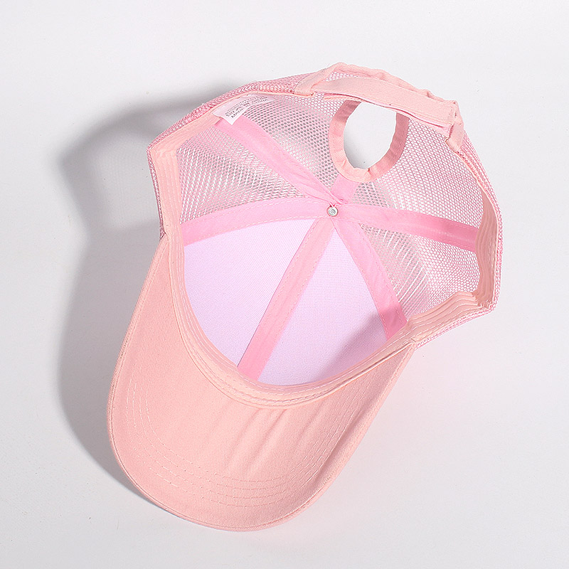 Hestehale baseballkasket til kvinder mænd sommer unisex ensfarvet mesh åndbar baseballkasket justerbar udendørs sport solhat