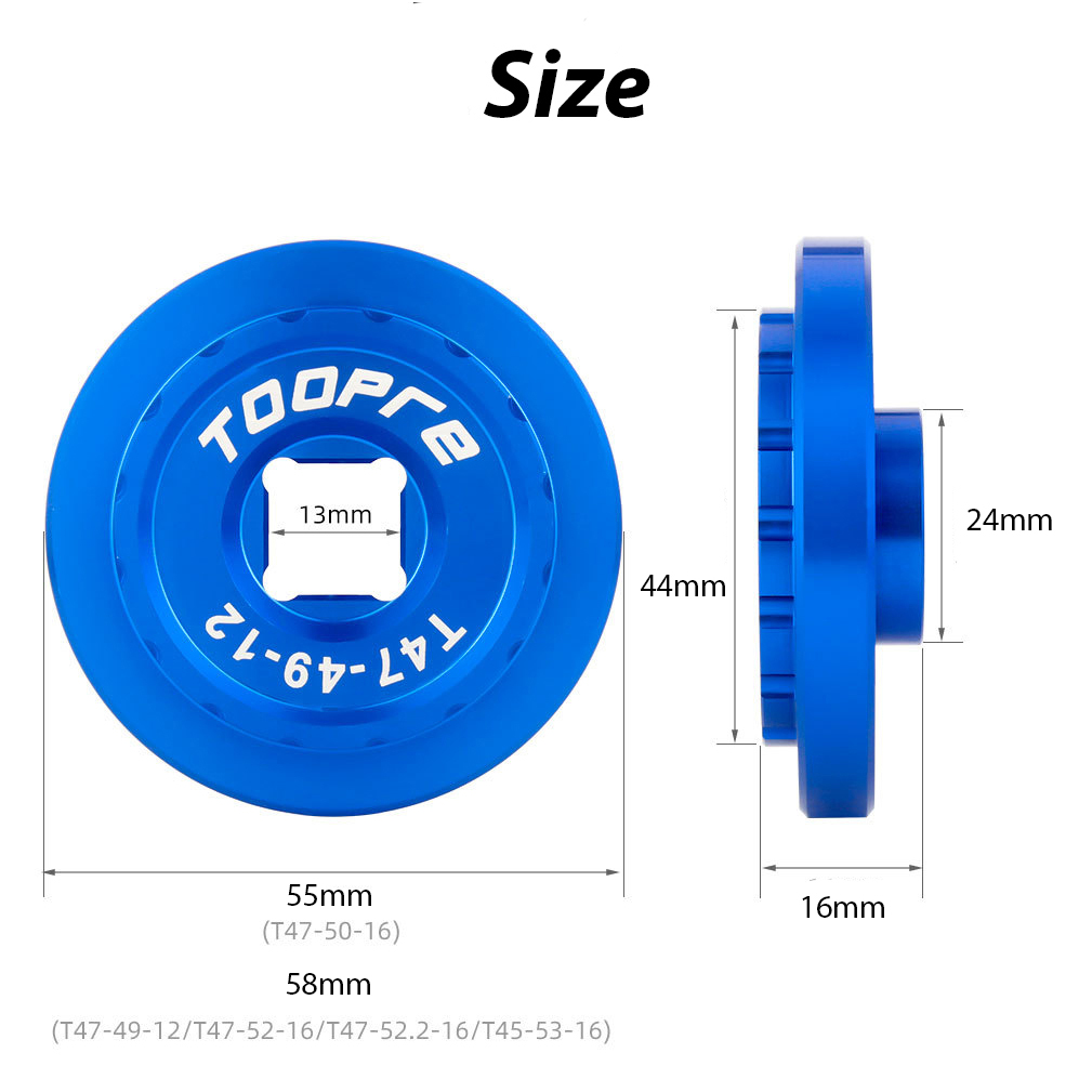 Toopre Bike 12-Notch 16-Notch BB Bottom Bracket Removal and Installation Tool Sleeve T45 T47