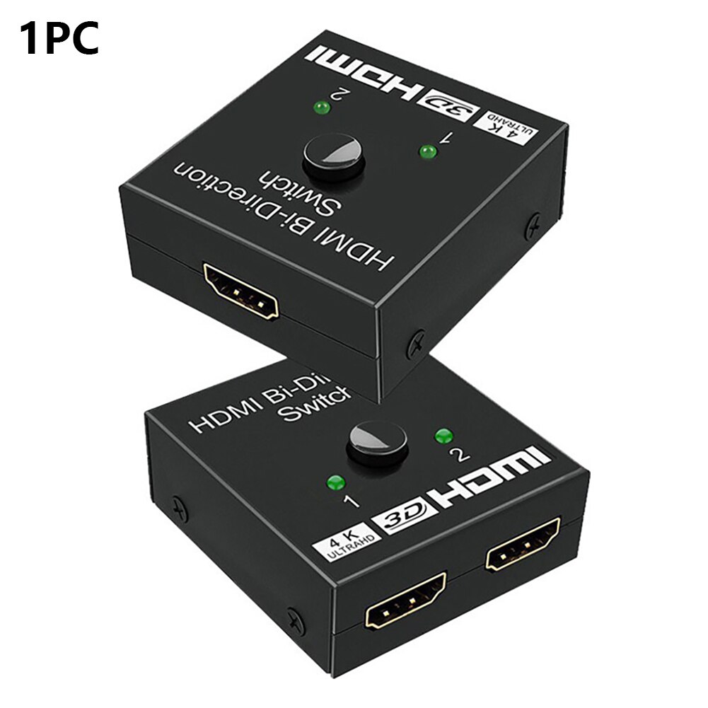 Laptop Switch Home Office Plug And Play Audio 1 Input 2 Output Device Bidirectional Stable 4K 2K Video Manual Practical