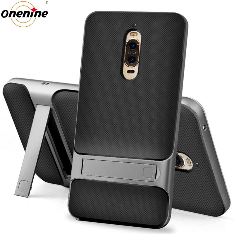 3D Kickstand Luxury Cases for Huawei Mate 9 Pro Cover TPU+PC Silicone 360 Protective Mobile Phone Back Armor Mate9Pro Mate9 9Pro