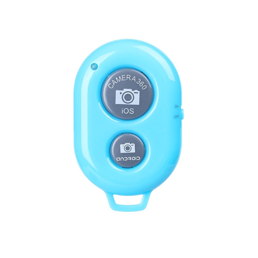 Fgclsy botão de controle remoto sem fio do obturador bluetooth selfie para ios android: blue