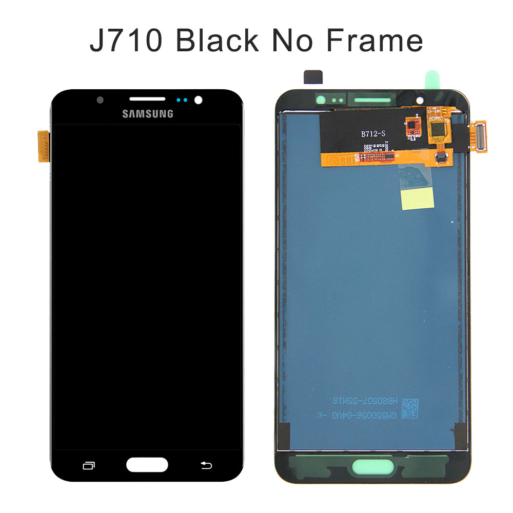 Können Einstellen Helligkeit J700 LCD J710 Digitizer Für Samsung GALAXY J7 Pro Display Touchscreen Digitizer J730 LCD Montage: J710 Black