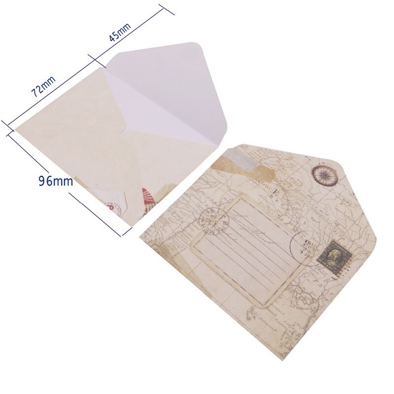 12 Stuks Leuke Mini Retro Ambachtelijke Papier Enveloppen Vintage Europese Stijl Envelop Voor Kaart Scrapbooking Diy Handgemaakte