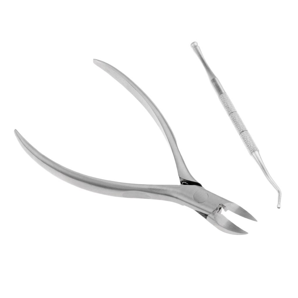 Stainless Steel Nail Cuticle Scissors Toenails Lifter Thick Ingrown Clipper Corrector Tool