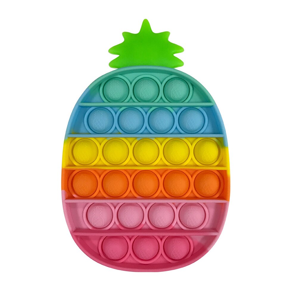 Cartoon Fruit Push Bellen Zintuiglijke Speelgoed Zachte Autisme Anti-Stress Speelgoed Vroege Onderwijs Puzzel Wasbare Stress Squeeze Speelgoed: B