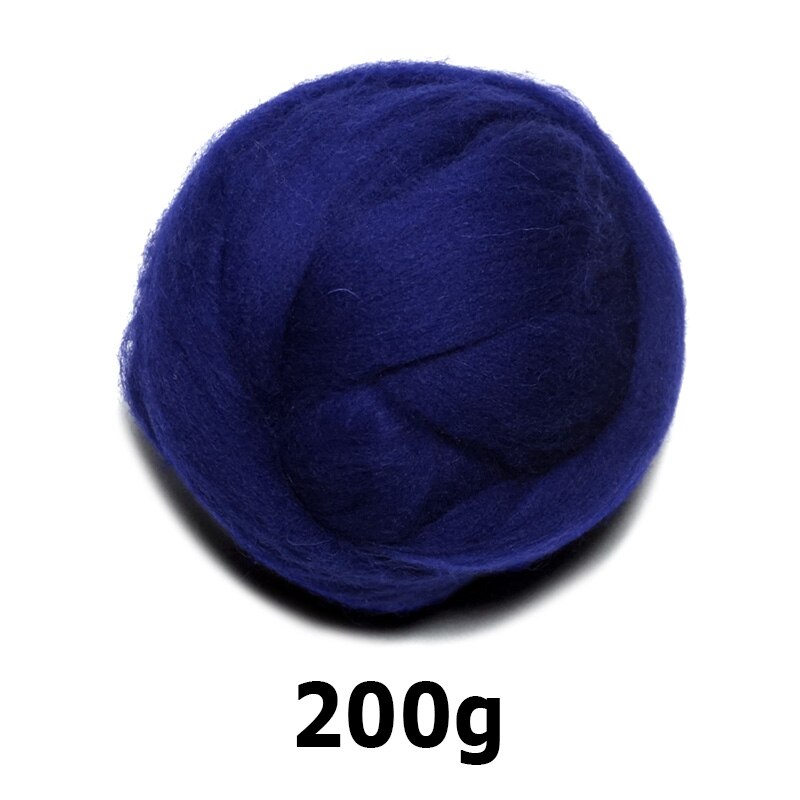 handmade Wool Felt for felting 50g Deep blue Perfect in Needle Felt 54#: 200g