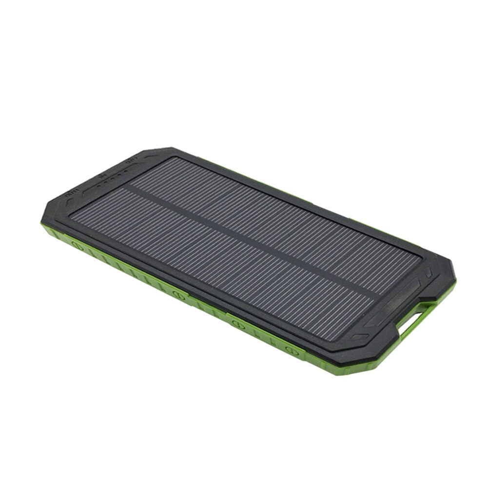 Fr Es Us ! 200000Mah Outdoor Verlichting Waterdichte Draagbare Mobiele Solar Lamp Lader Dual Usb Batterij Power Bank Case Kit: Green