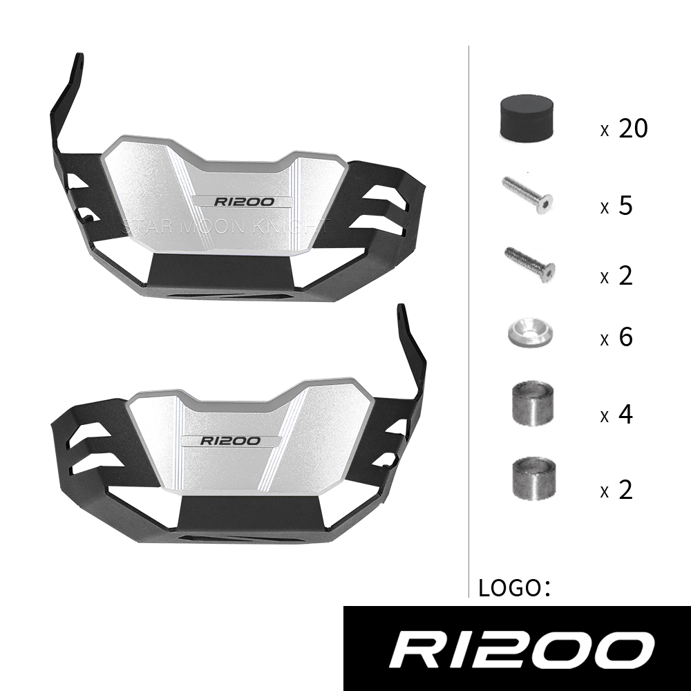 Para BMW R1200R R1200GS R 1200 GS R RnineT R nineT protectores de motor de motocicleta protectores de culata cubierta protectora de cilindro
