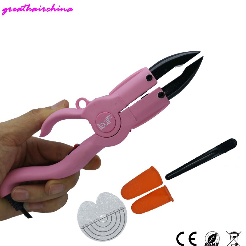 1Pcs Factory Outlet Temperatuur Constante Vlakke Plaat Fusion Heat Iron Hair Extension Keratine Bonding Gereedschap + Geïsoleerde Vingers