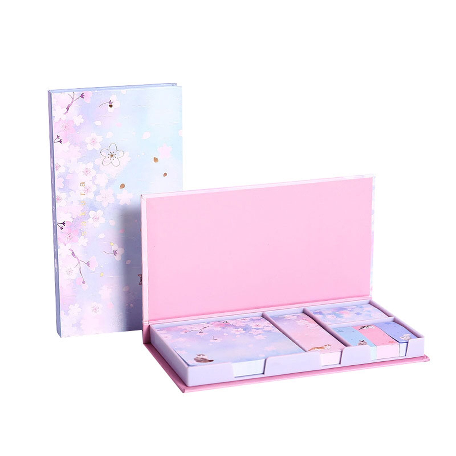 Notes Bookmark Gilded Sticky Note 4 Pad Sticky Note Self-Stick Pad Note 80 Sheet/Pad for School Office Family Post-it TP: Purple