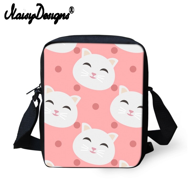 Noisydesigns Girls Bag Handbag Sweet Cat Printed Small Shoulder Tote Bag Shopping Case Beach Messenger Crossbody Bag Mochila