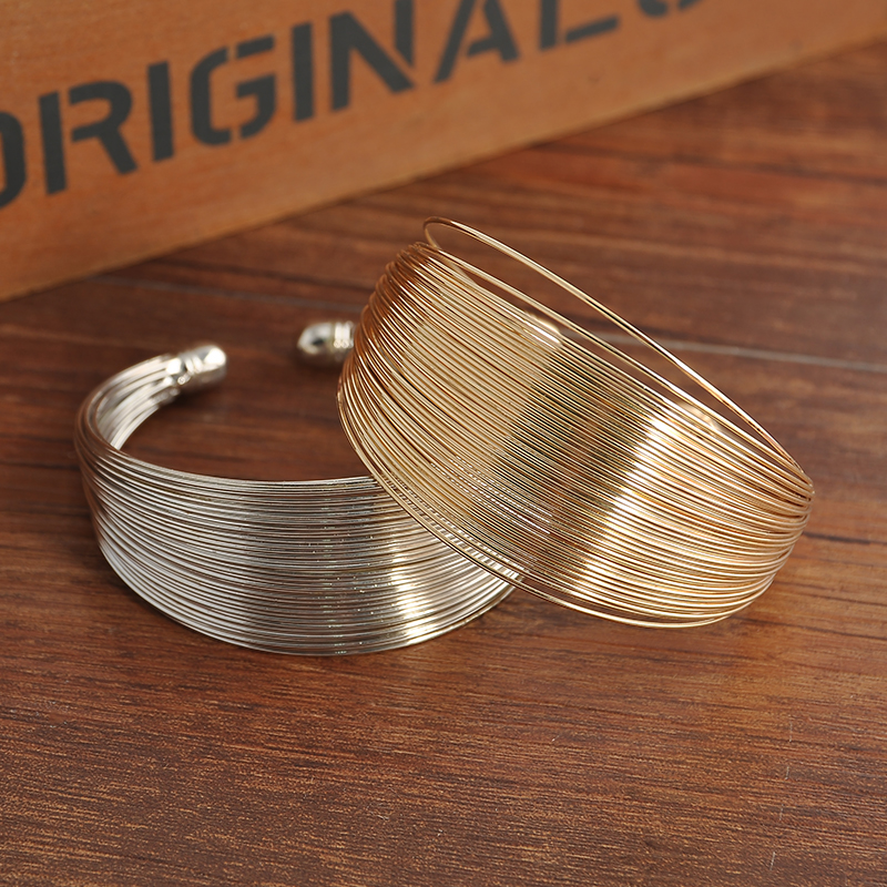 2021 nuove donne multistrato aperto ampio stile polsino braccialetto gioielli donna dichiarazione gioielli braccialetti indiani gioielli di natale