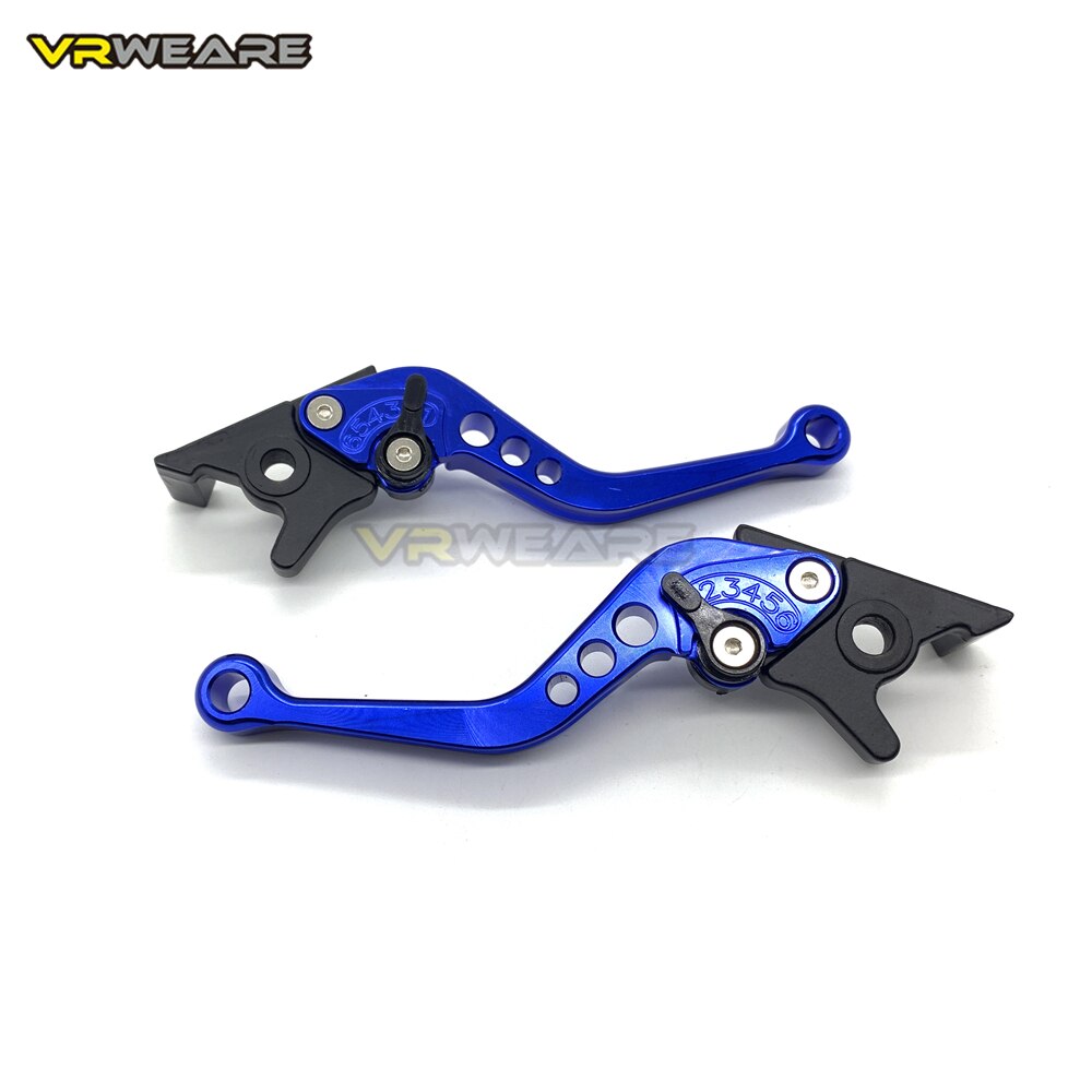 CNC Alloy Motorcycle Clutch Brake Lever Handle Left right brake Fit for Motorbike Modification: BLUE