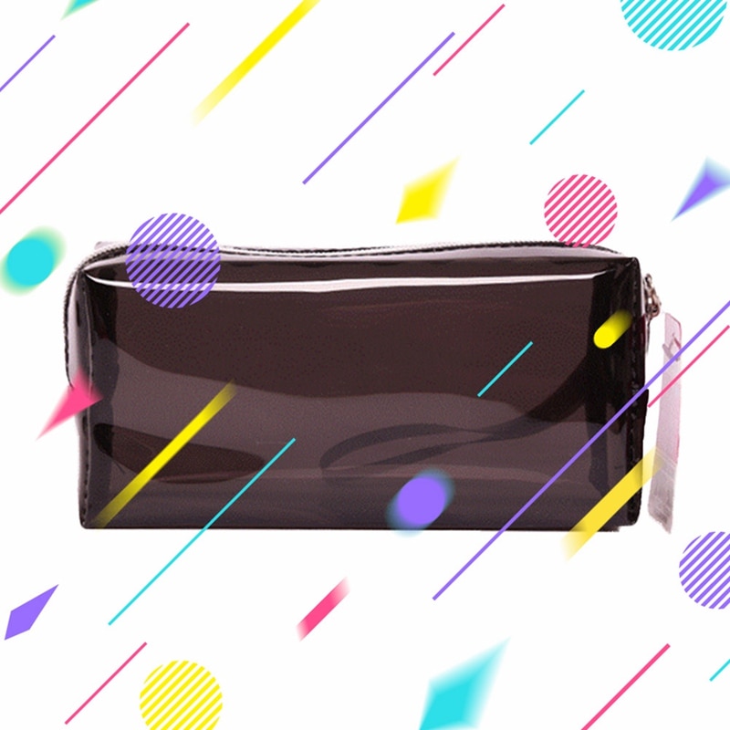Nueva cartuchera escolar transparente sencilla a la , caja de lápices de gran capacidad, bolsa de almacenamiento, papelería, , útiles escolares