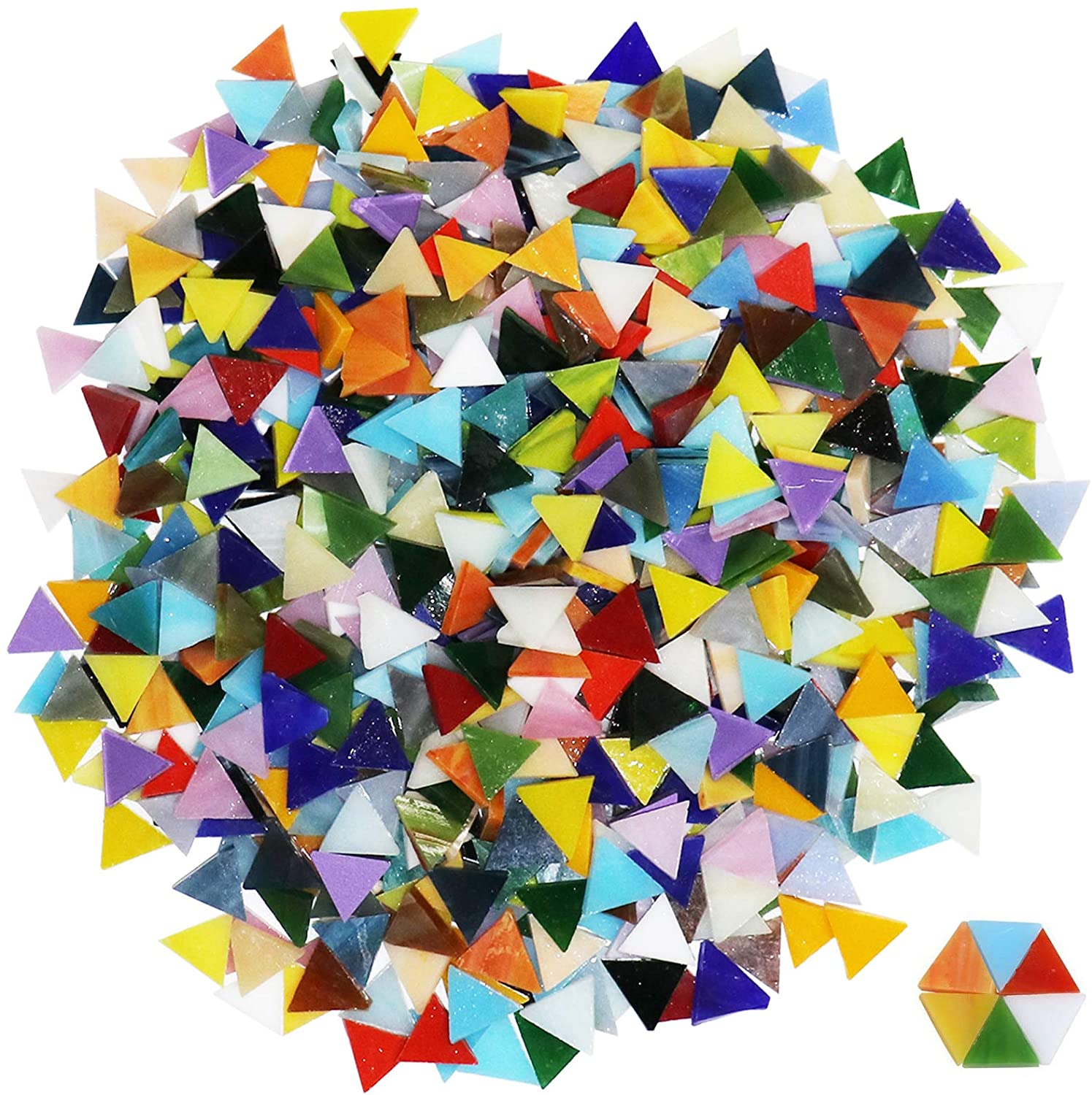 Mosaico de azulejos de colores variados para decoración del hogar o manualidades, cuadrado, 1 por 1 cm, 1000 piezas: 03 1000pcs set