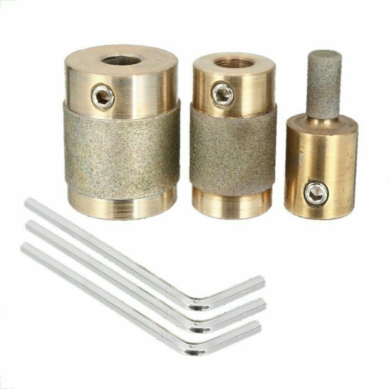 Broca para trituradora de diamante, herramientas de cabezal de 1 pulgada, 3/4 pulgadas, 1/4 pulgadas, 3 tamaños, núcleo de latón: Default Title