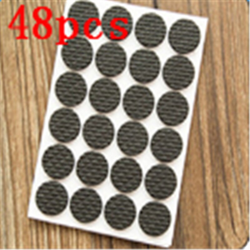 Lijm Rubber Anti-Slip Kras Diy Slip Meubels Voeten Floor Protector Pads Tafel Benen Stoelen Matten Meubels Accessoires: 48Pcs Round