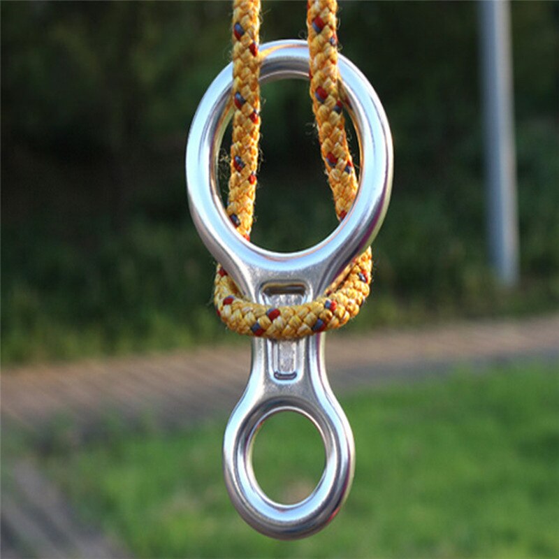 Udendørs aluminiumslegering klatring 8 ord løkke 30kn løfte ring nedstigning reb ring udstyr rigging rappelling udstyr