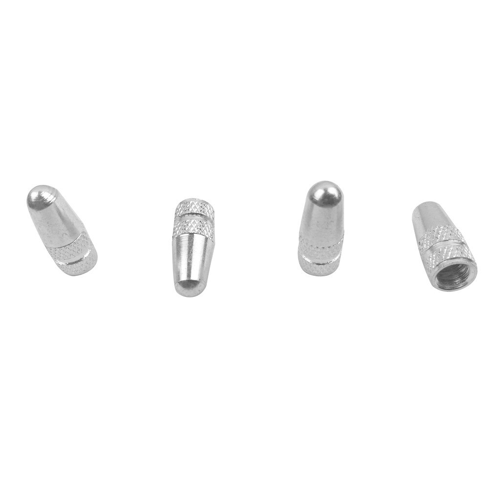 4Pc Aluminium Legering BicycleWheel Velg Tyre Stem Air Ventieldopjes Stofkap Geanodiseerd laagste prijs: White